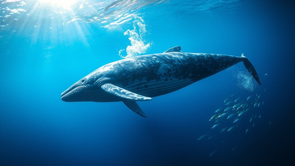 blue whale diving depth