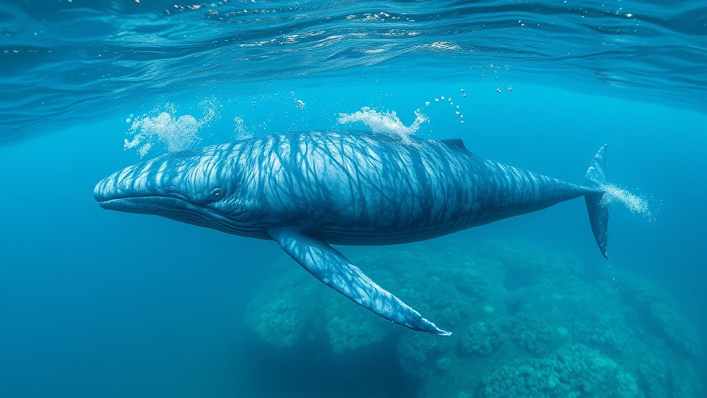 blue whale swimming speed