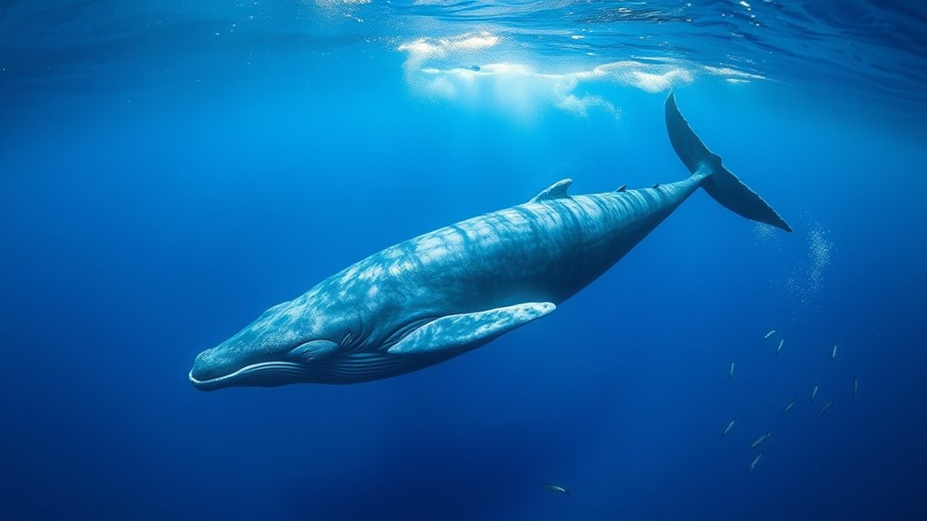 blue whales swim quickly