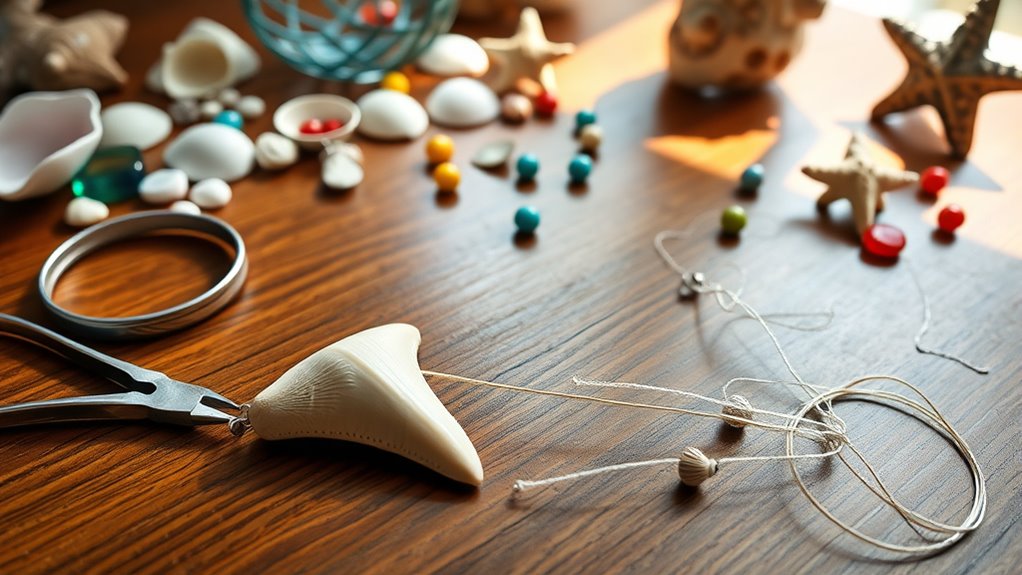 create shark tooth necklace