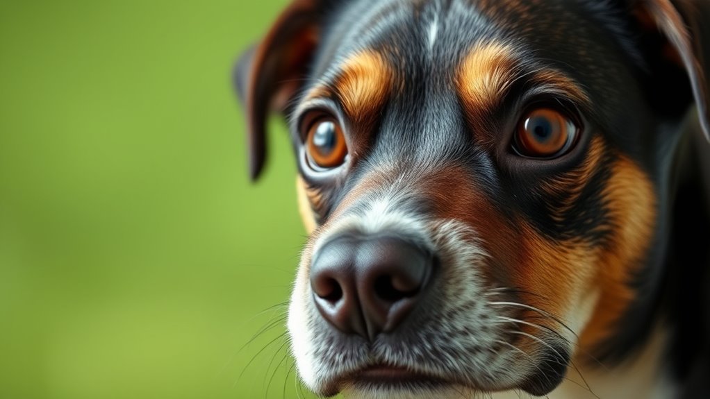 dog stress signals visible