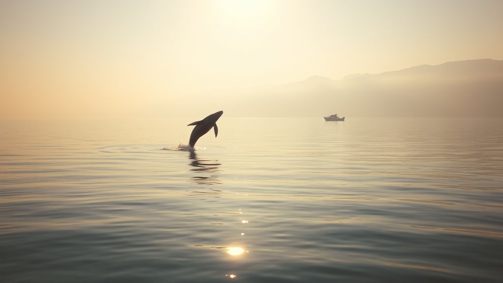 fewer boats calmer whales