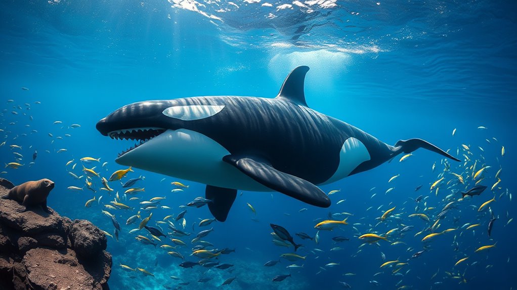 killer whales daily diet