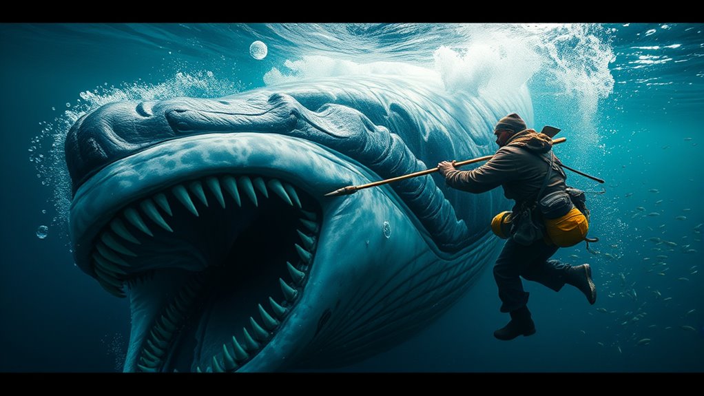 mariner tricks whale s throat