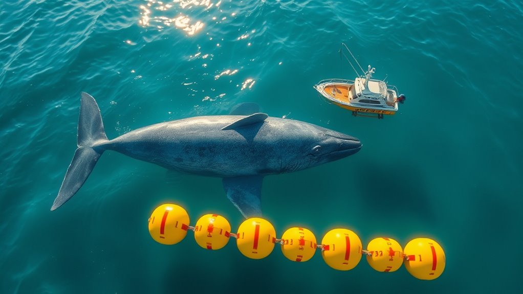 measuring baby blue whales