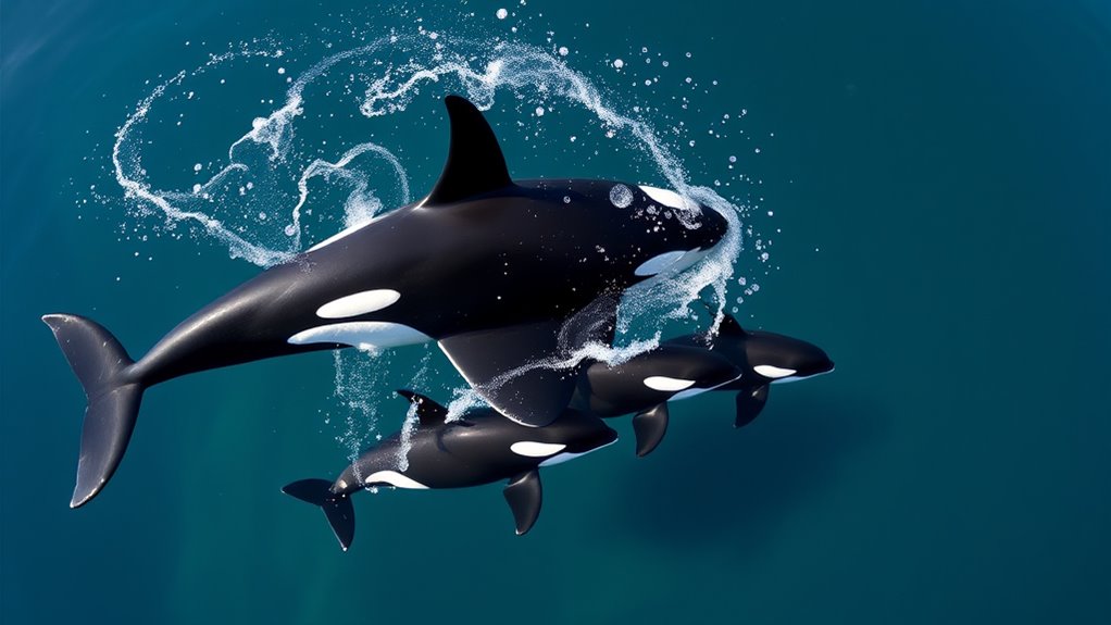 orca pods nurture and protect