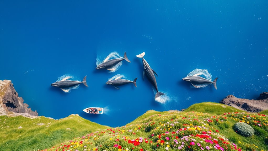 peak summer whale watching