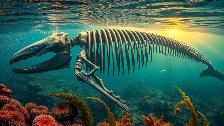 scavengers feed on whale