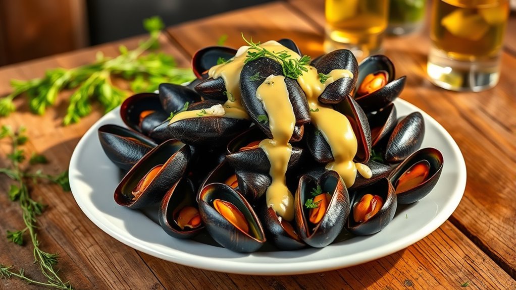 seafood steamed with cider