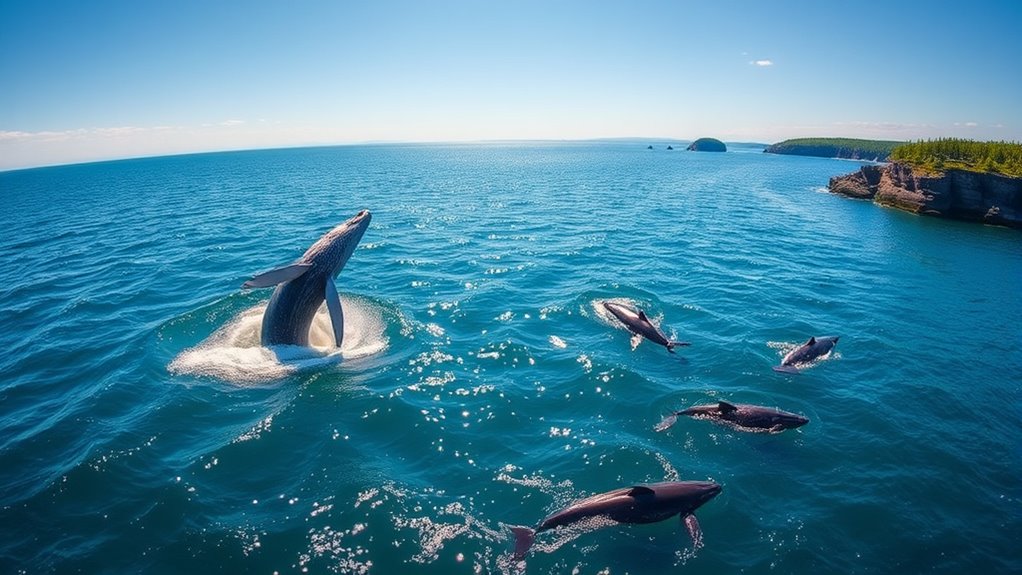 seasonal whale sightings in maine