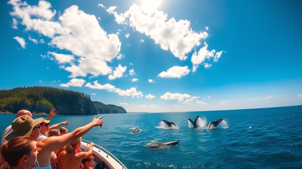 seasonal whale species sightings