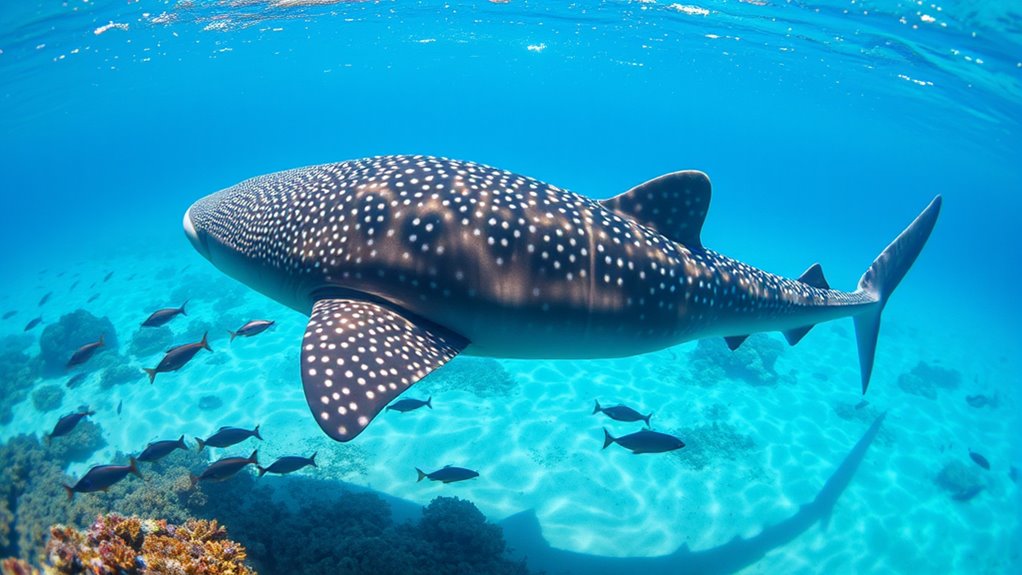 size shields whale sharks