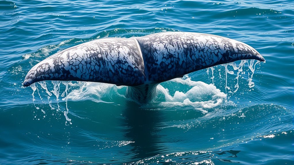 whale flukes enable deep diving