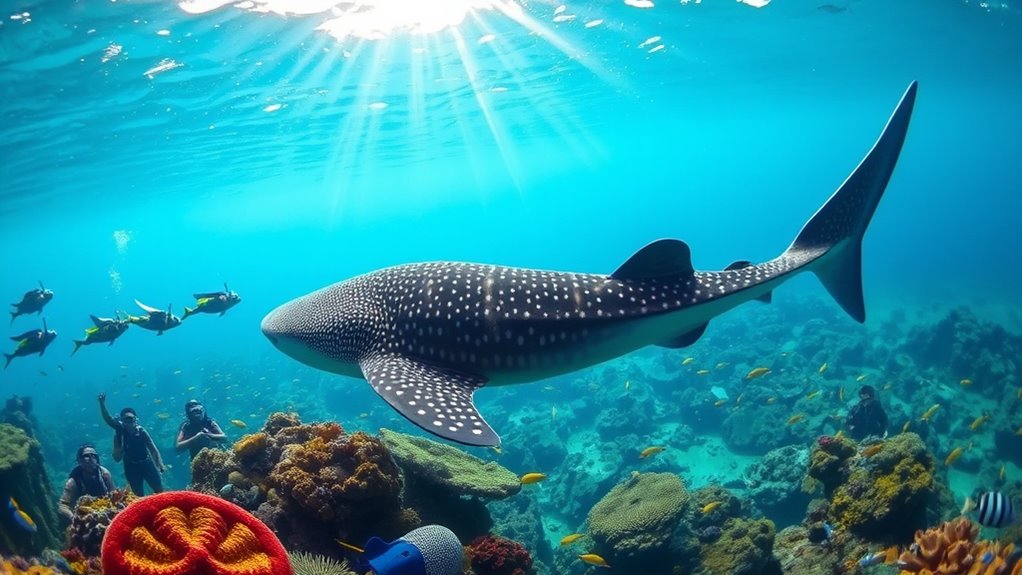 whale shark snorkeling paradise