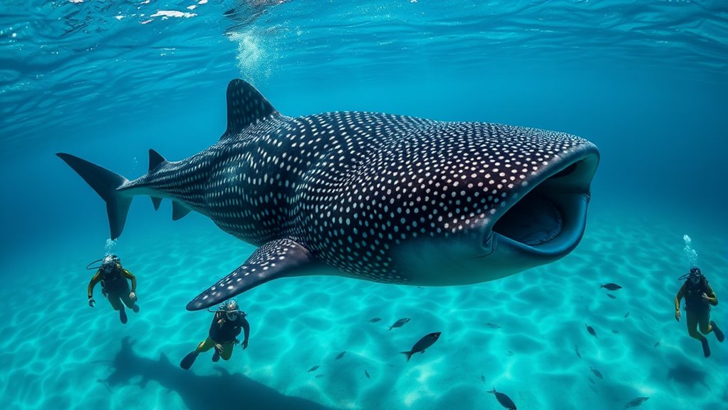 whale sharks rarely attack humans