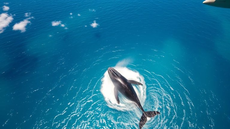 whale spotting from plane