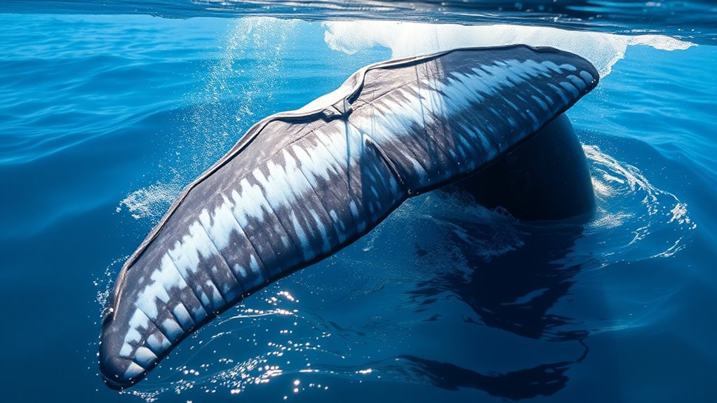 whale tail fin structure