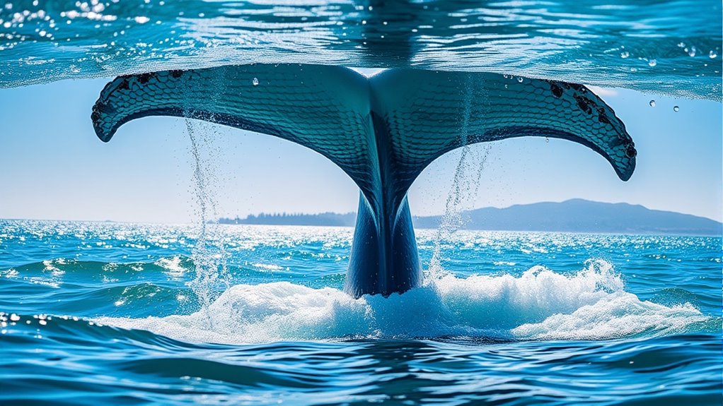 whale tail shape in nature