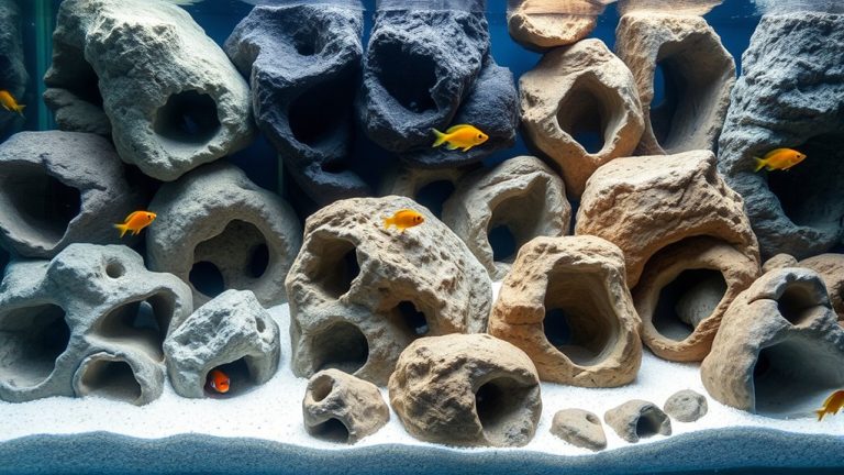 aquarium rocks with holes