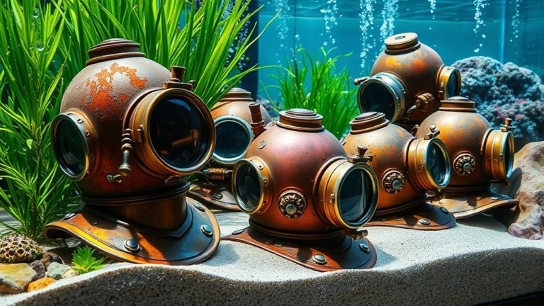 diving helmet aquarium decor