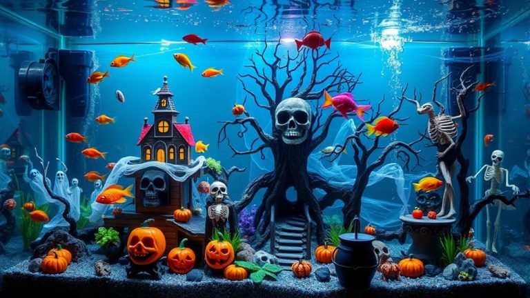 halloween fish tank decorations