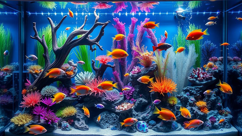 impressive xl fish tank decorations