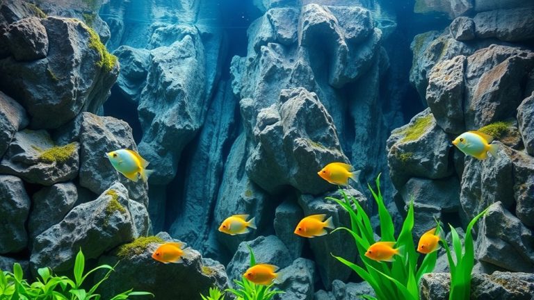 stunning aquarium rock backgrounds