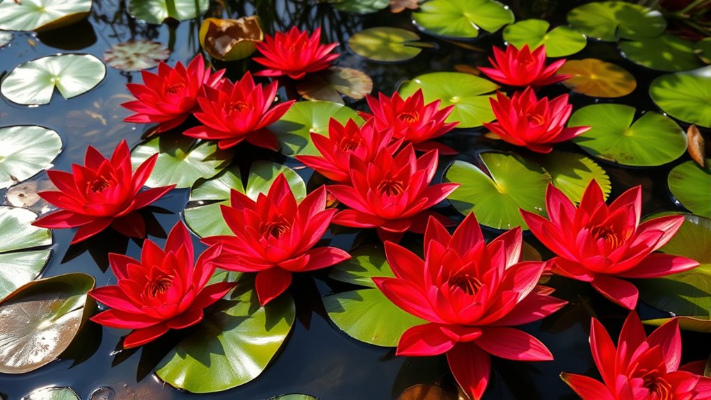 stunning red dwarf lilies