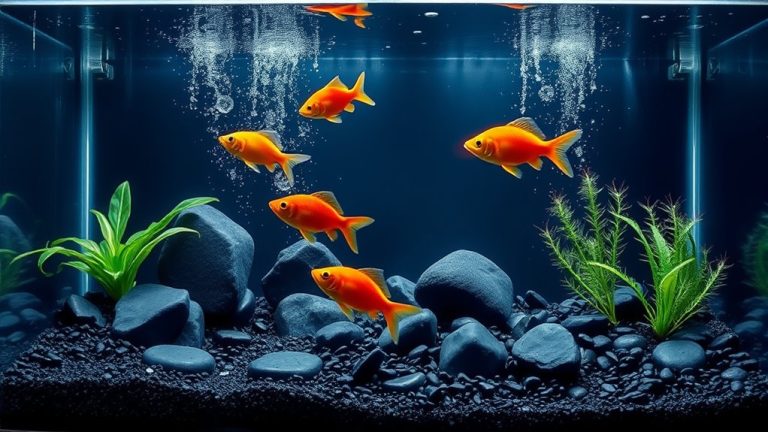 stylish black gravel aquariums