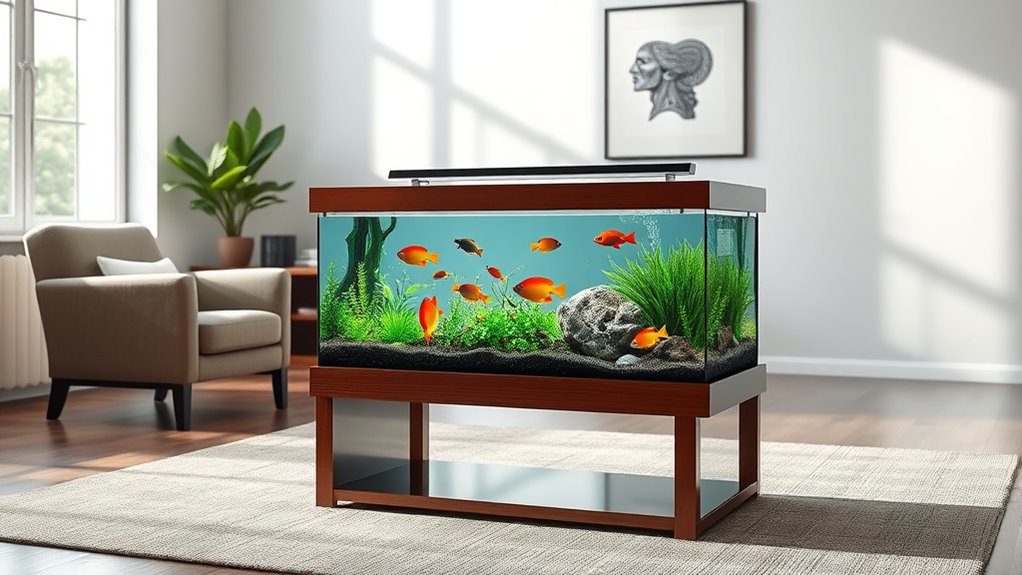 stylish functional fish tank tables