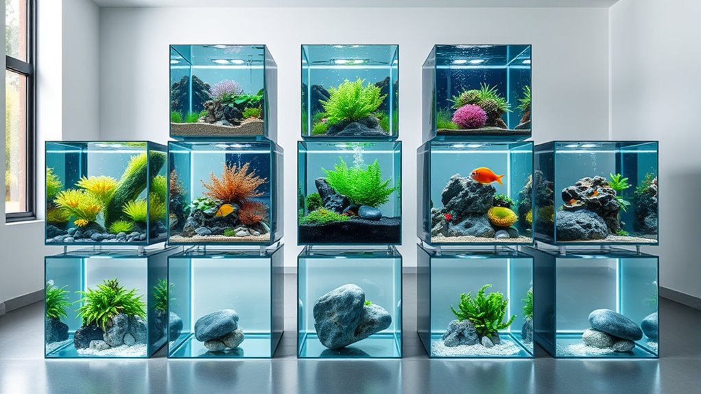 top 100 gallon cube aquariums