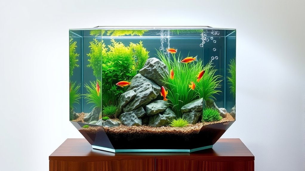 top 20 gallon hex fish tanks