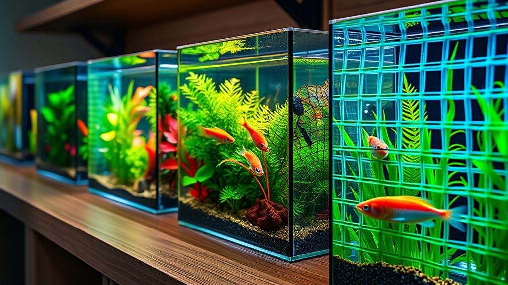 top aquarium plastic mesh