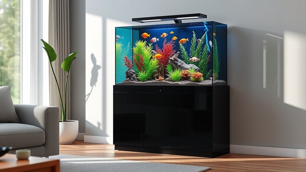 top black aquarium stands
