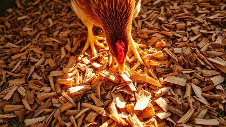 top chicken coop wood chips