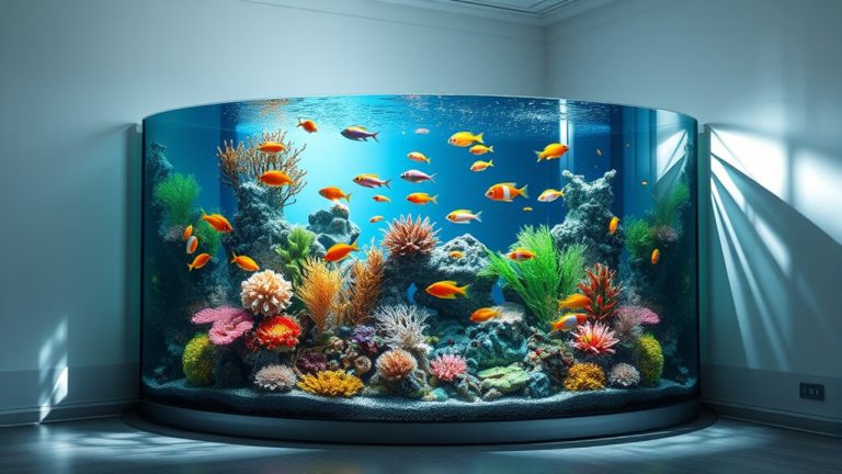 top curved glass fish tanks