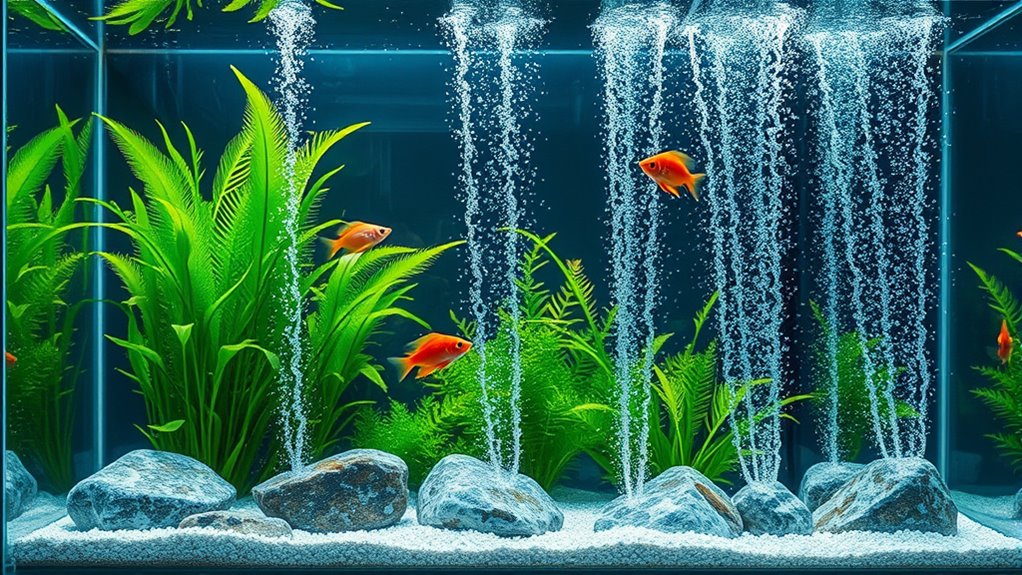 top fish tank air bubbles