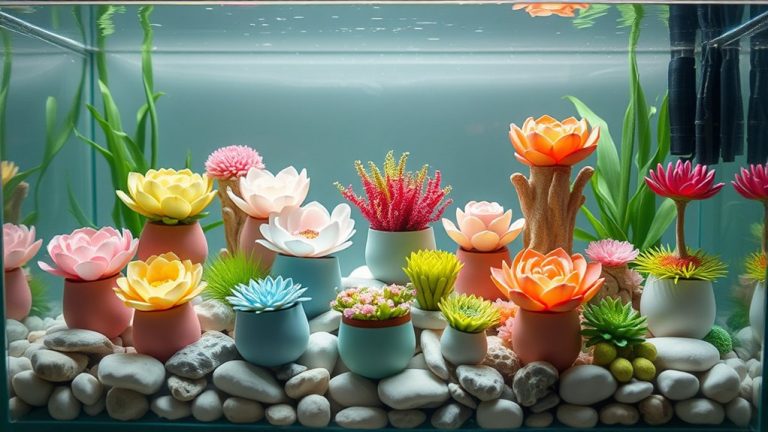 top fish tank flower pots