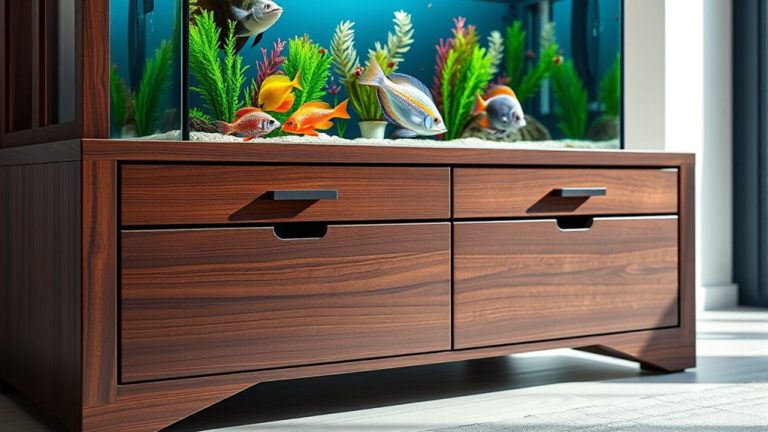 top fish tank stand drawers