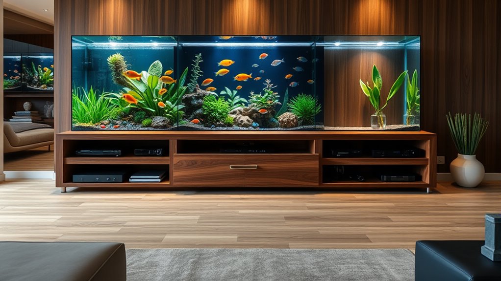 top fish tank tv stands
