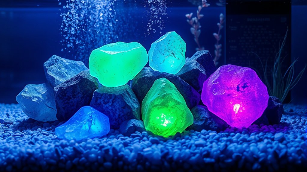 top glowing aquarium stones
