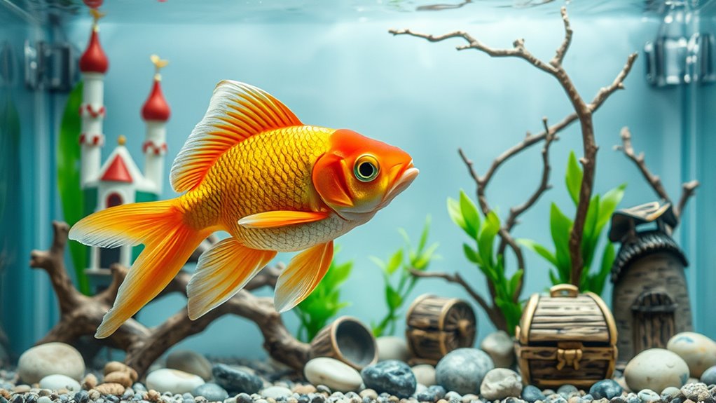 top goldfish tank decor