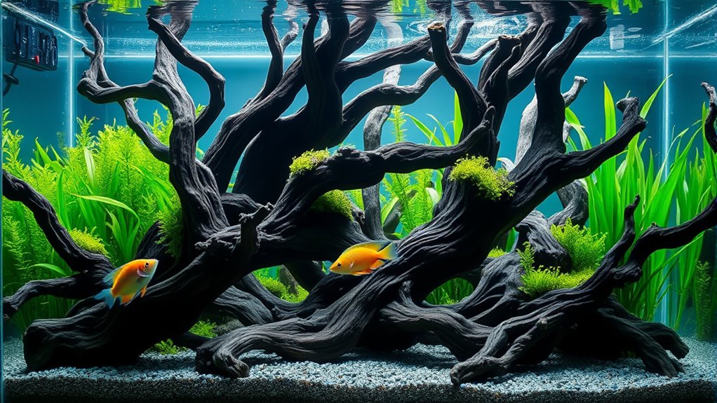top large fish tank driftwood