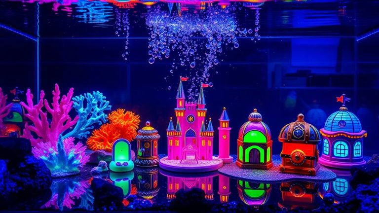 top neon fish tank decorations