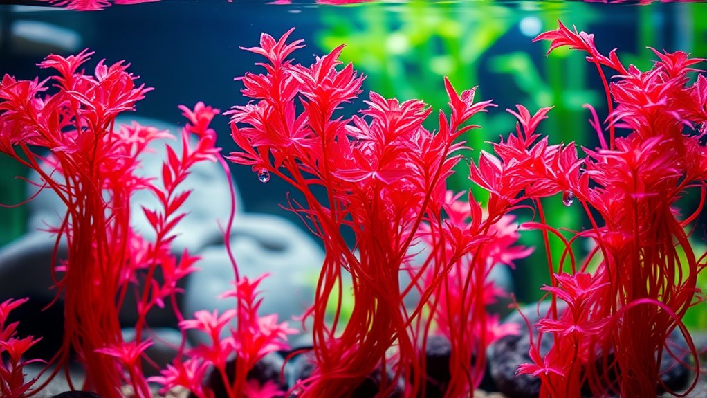 top red root floater plants