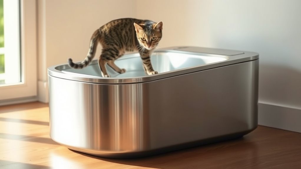 top stainless steel cat litter boxes