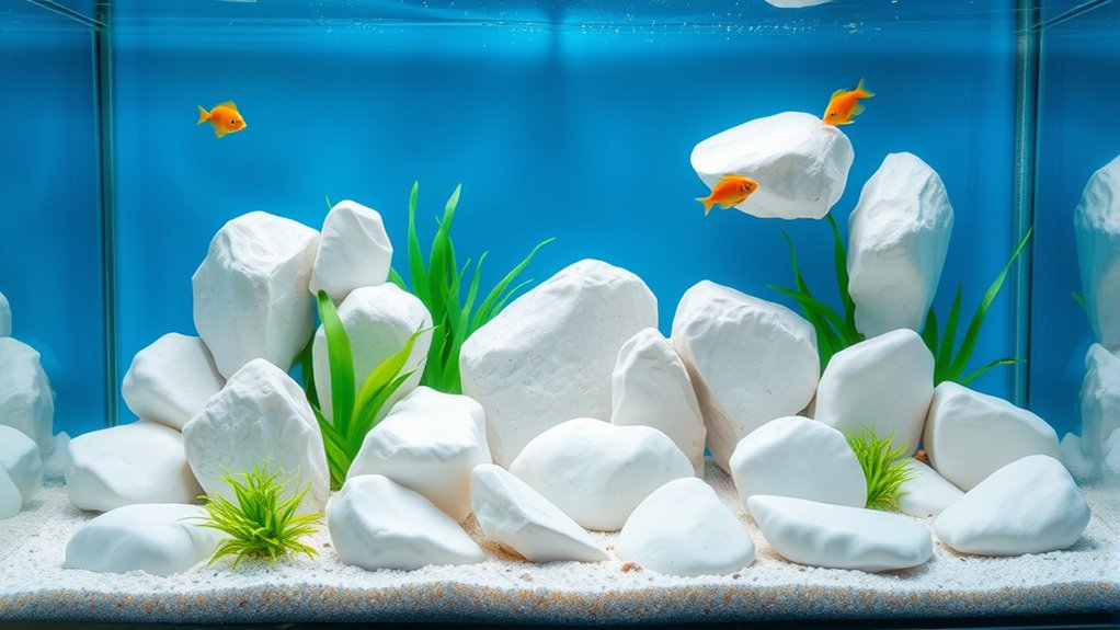 top white aquarium rocks