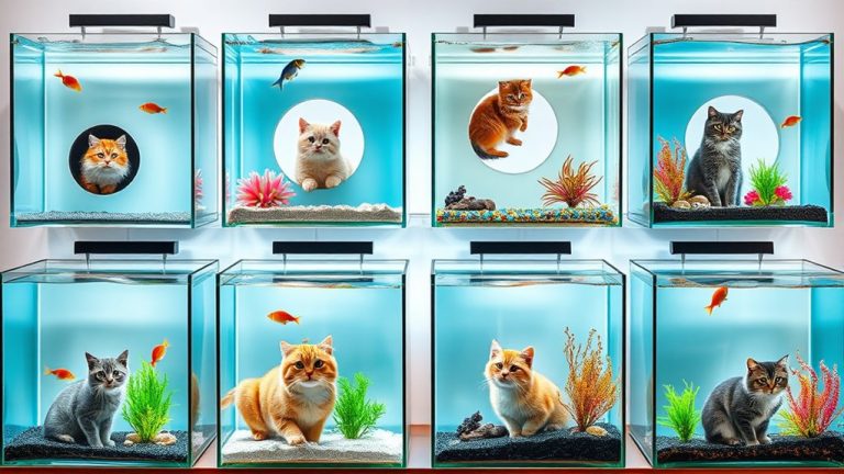 unique fish tanks with cat access